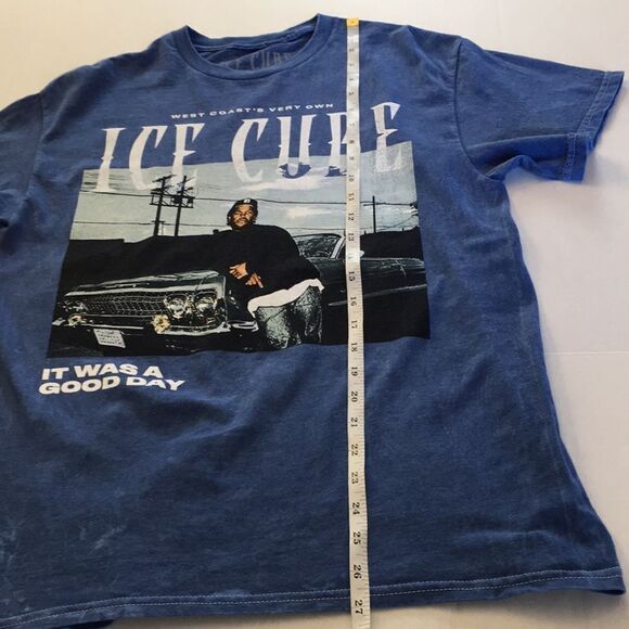 Ice Cube It Was a Good Day Retro Blue Short Sleeve T-shirt Sz Medium Unisex - Picture 9 of 10